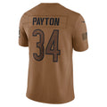 Jamed C.Bears #34 Walter Payton Player Brown Salute To Service Limited Stitched Jerseys