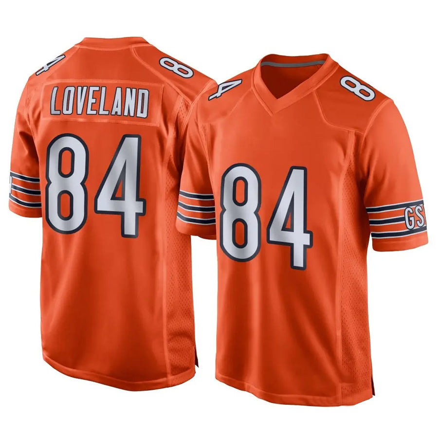 Jamed C.Bears #84 Colston Loveland Player Orange Home Game Stitched Jerseys