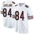 Jamed C.Bears #84 Colston Loveland Player Whtie Home Game Stitched Jerseys