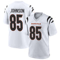 Jamed C.Bengals #85 Chad Johnson Player White Home Game Stitched Jerseys
