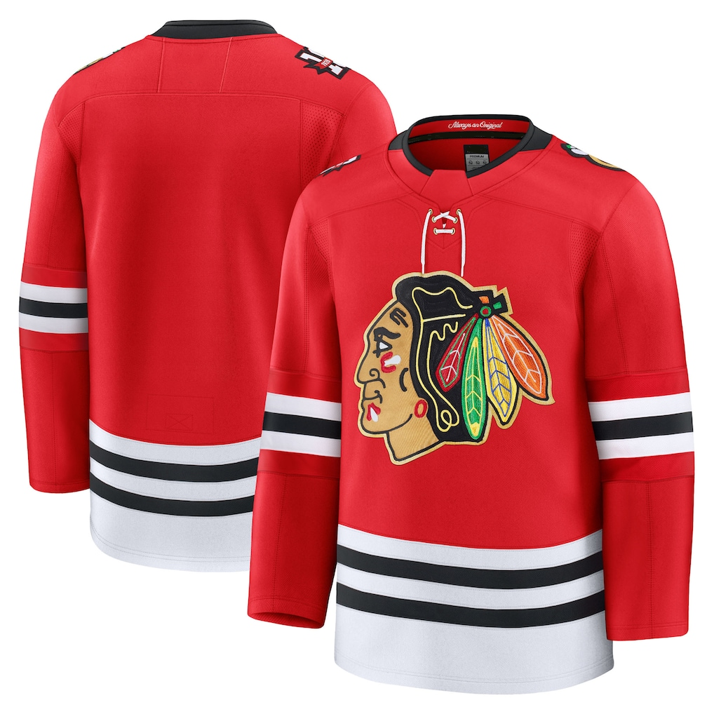 Jamed C.Blackhawks Red Centennial Premium Jerseys