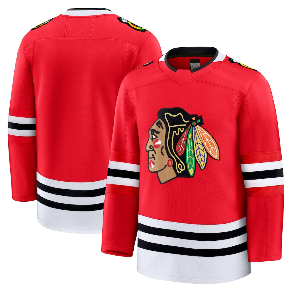 Jamed C.Blackhawks Red Home Premium Jerseys