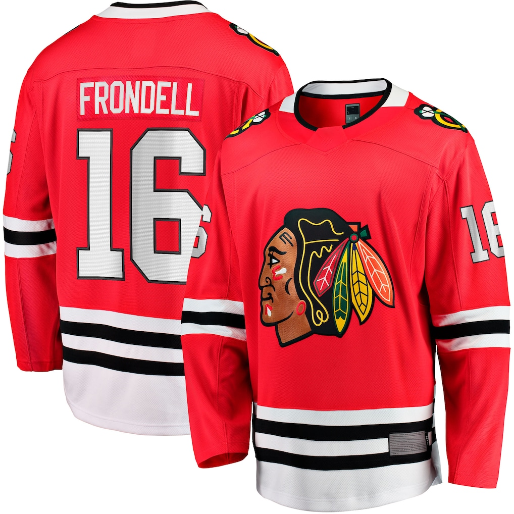 Jamed C.Blackhawks #16 Anton Frondell Red Breakaway Jerseys