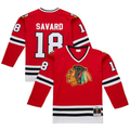 Jamed C.Blackhawks #18 Denis Savard Scarlet 1980-81 Power Play Jerseys