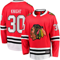 Jamed C.Blackhawks #30 Spencer Knight Red Home Breakaway Jerseys