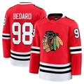 Jamed C.Blackhawks #98 Connor Bedard Red Home Premium Jerseys