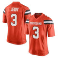 JamedC.Browns #3 Jerry Jeudy Player Orange Game Stitched Jerseys