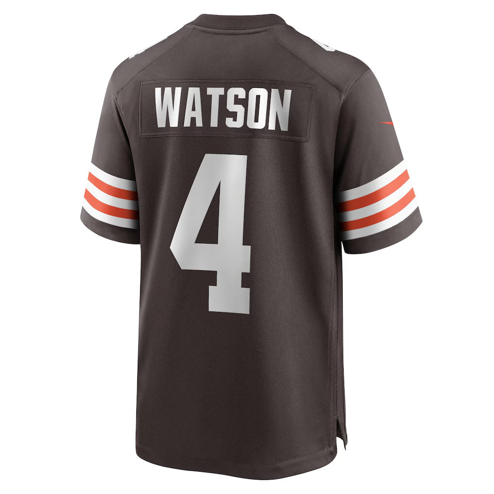 Jamed C.Browns #4 Deshaun Watson Brown Game Stitched Jerseys