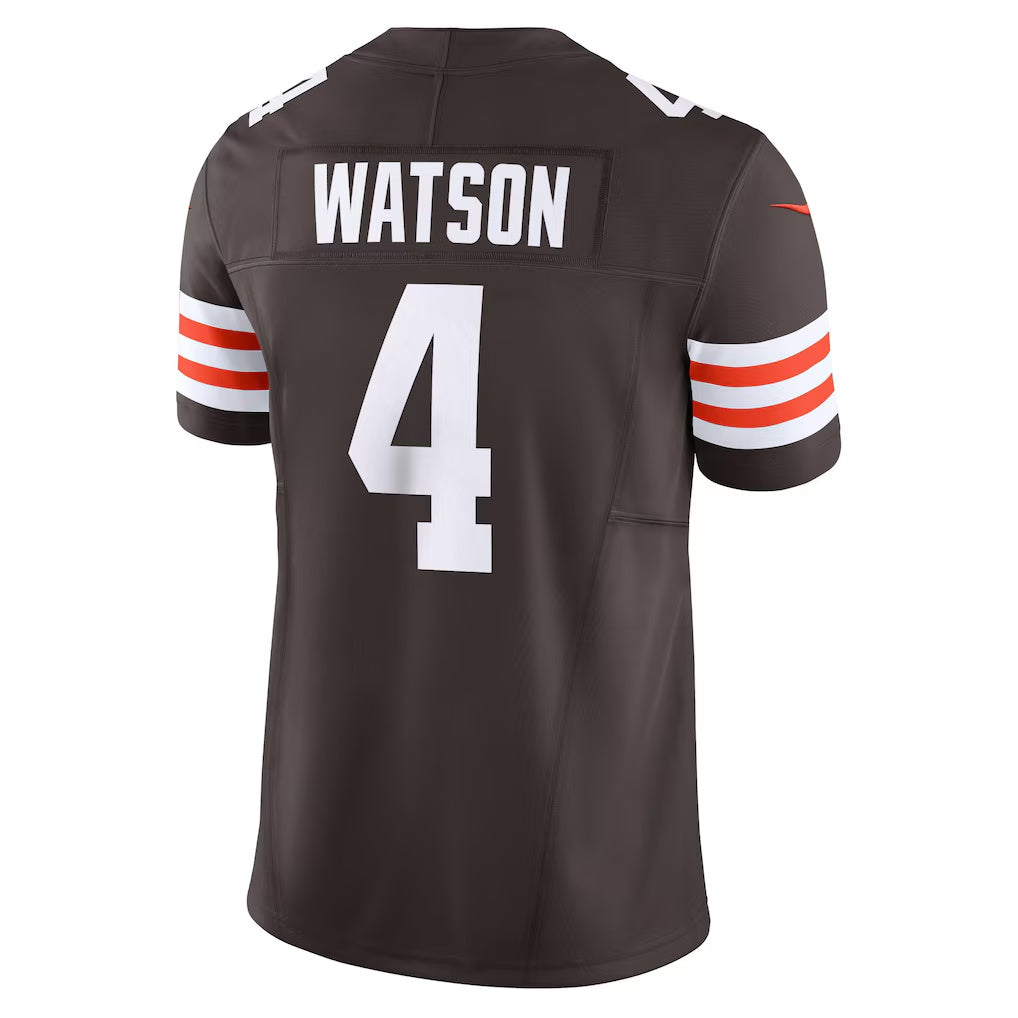 Jamed C.Browns #4 Deshaun Watson Brown Vapor F.U.S.E. Limited Stitched Jerseys