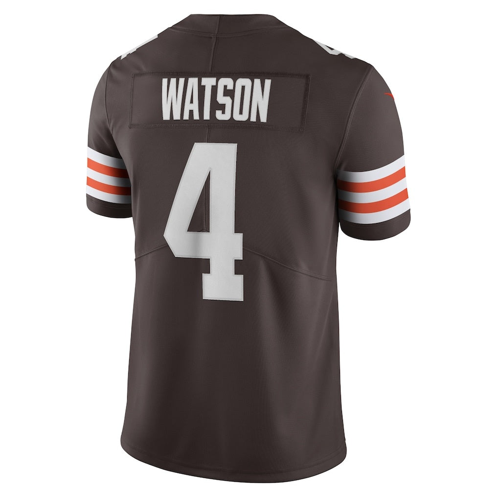 Jamed C.Browns #4 Deshaun Watson Brown Vapor Limited Stitched Jerseys