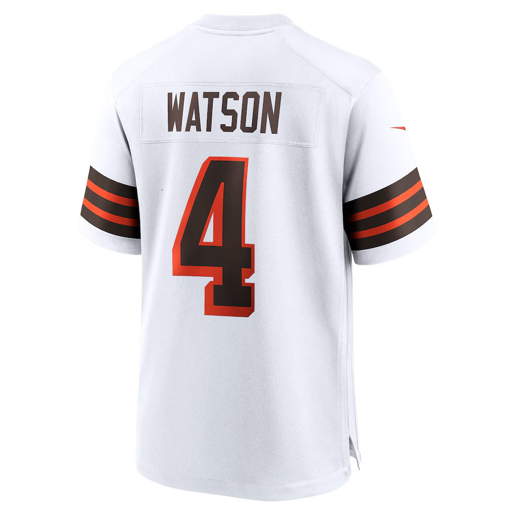Jamed C.Browns #4 Deshaun Watson White Alternate Game Stitched Jerseys