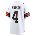 Jamed C.Browns #4 Deshaun Watson White Game Stitched Jerseys