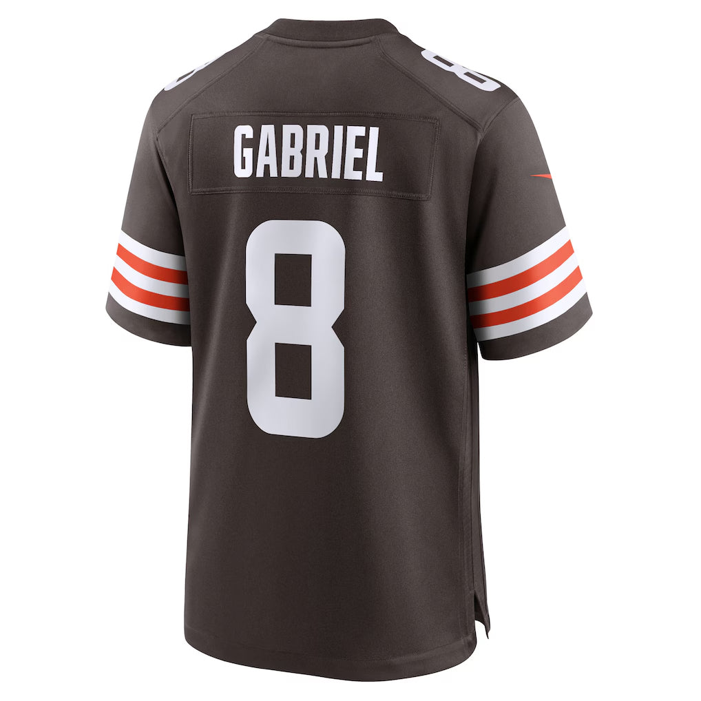 Jamed C.Browns #8 Dillon Gabriel Player Brown Home Game Stitched Jerseys