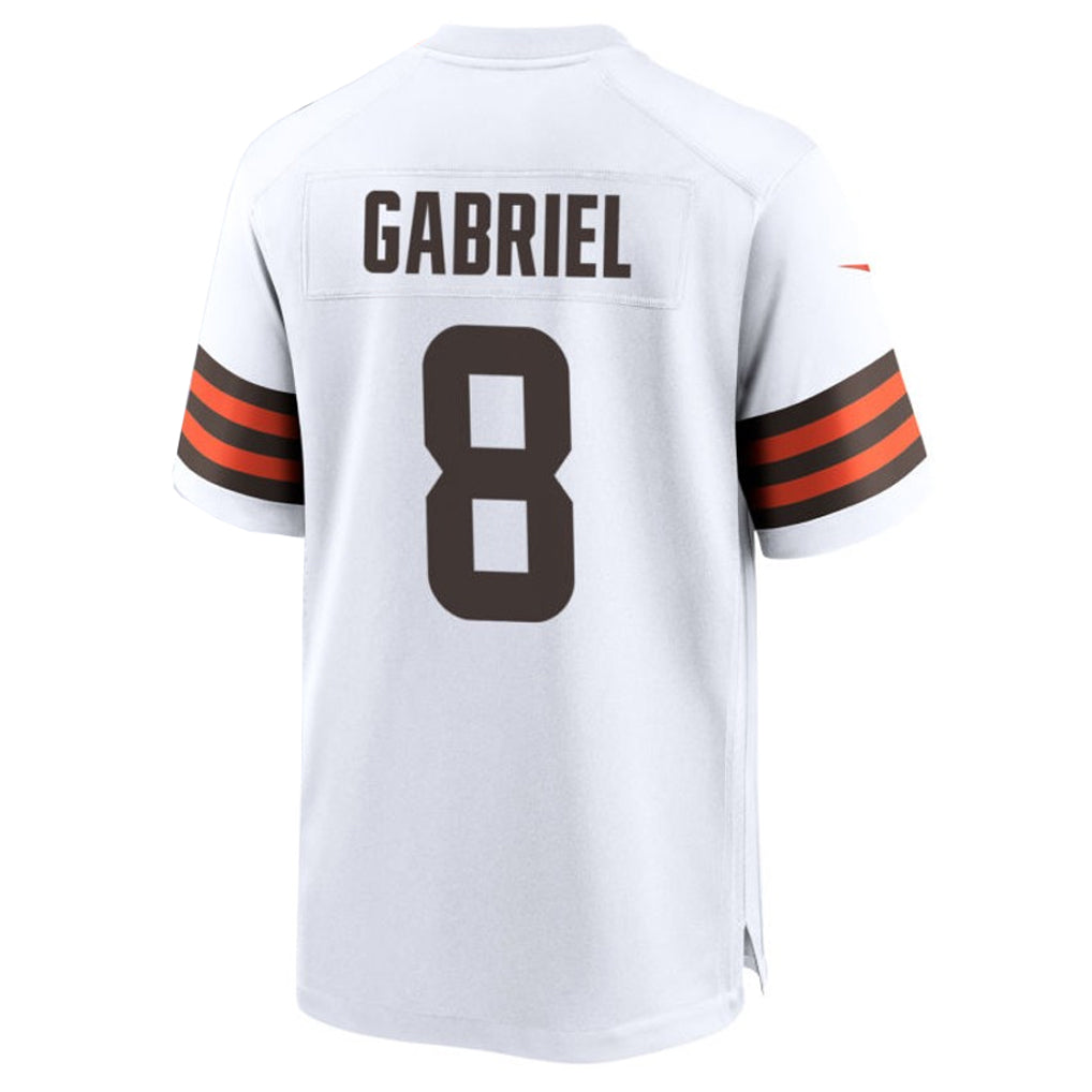 Jamed C.Browns #8 Dillon Gabriel Player White Home Game Stitched Jerseys