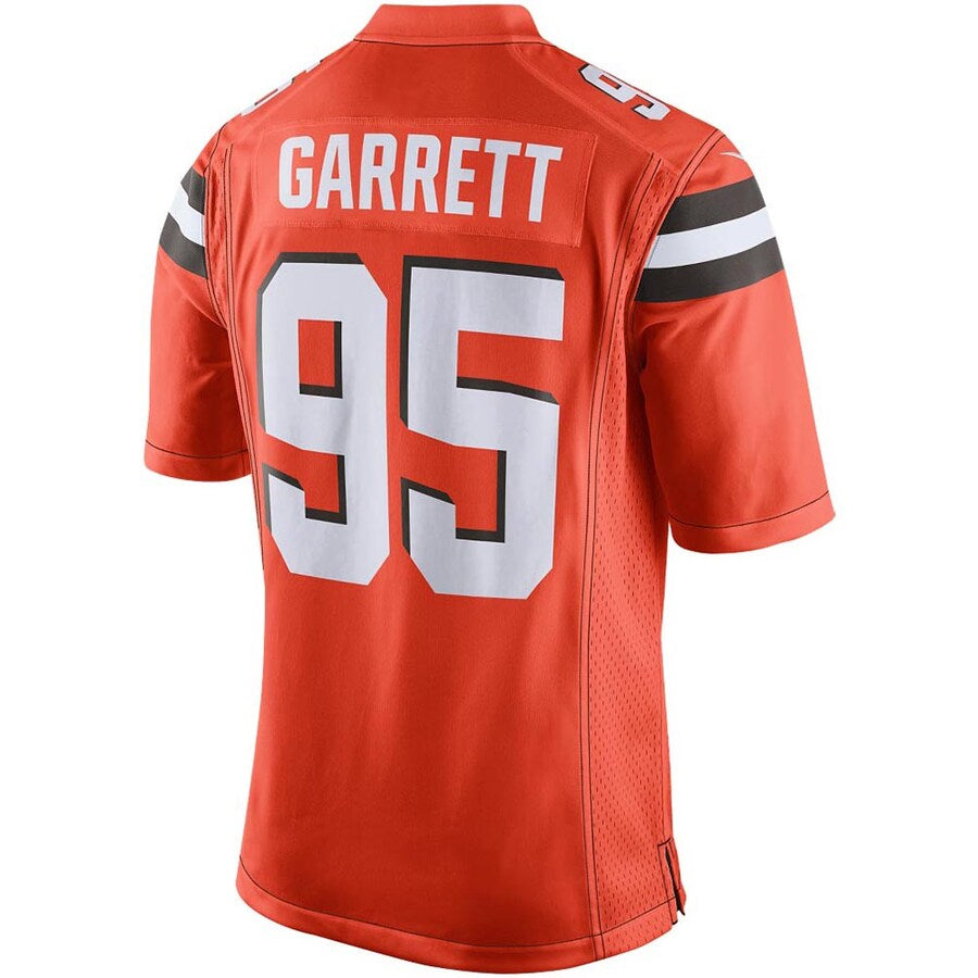 Jamed C.Browns #95 Myles Garrett Player Orange Game  Stitched Jerseys