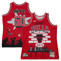 Jamed C.Bulls Mitchell & Ness x Tats Cru Red Hardwood Classics Fashion Jerseys