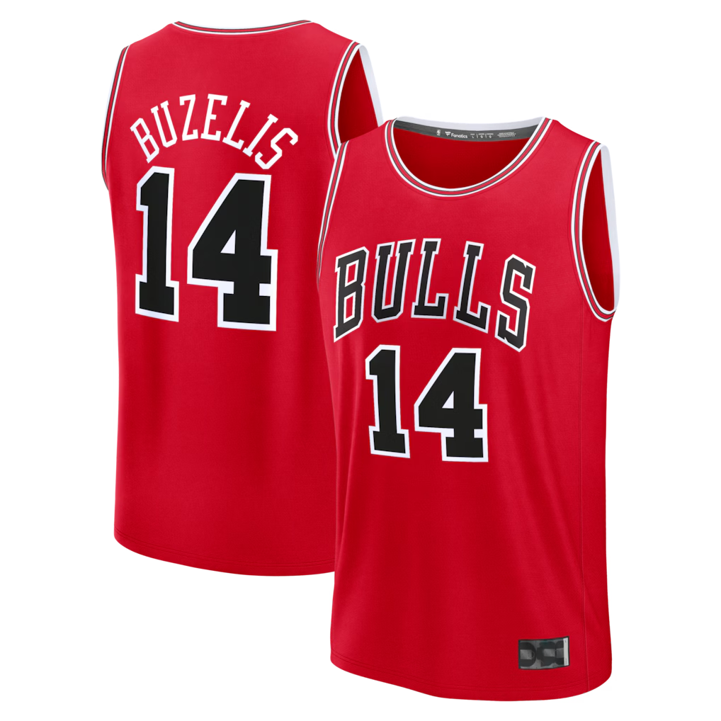 Jamed C.Bulls #14 Matas Buzelis Red Fast Break Replica Player Jerseys - Icon Edition