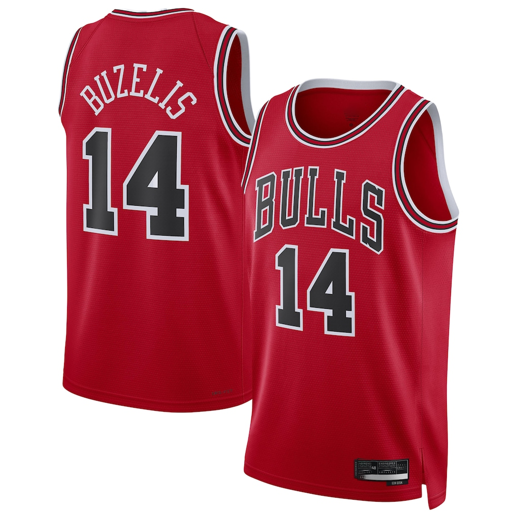 Jamed C.Bulls #14 Matas Buzelis Red Swingman Player Jerseys - Icon Edition