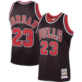 Jamed C.Bulls #23 Michael Jordan Mitchell & Ness Black 1995-96 Hardwood Classics Authentic Jerseys