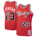 Jamed C.Bulls #23 Michael Jordan Mitchell & Ness Red 198485 Hardwood Classics Rookie Authentic Jerseys