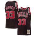 Jamed C.Bulls #33 Scottie Pippen Mitchell & Ness Black Hardwood Classics Swingman Jerseys