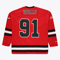 Jamed C.Bulls #91 Dennis Rodman Mitchell & Ness Red Big & Tall  Hockey Jerseys