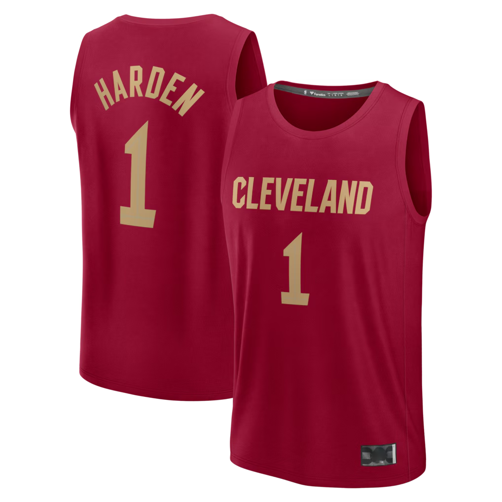 Jamed C.Cavaliers #1 James Harden  Wine Fast Break Replica Jerseys - Icon Edition