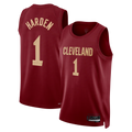 Jamed C.Cavaliers #1 James Harden Wine Swingman Jerseys - Icon Edition