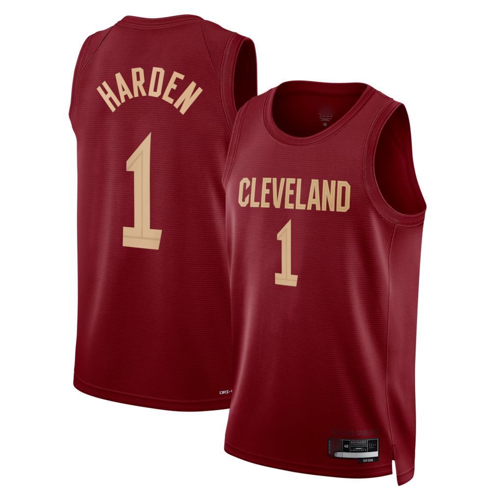 Jamed C.Cavaliers #1 James Harden Wine Swingman Jerseys - Icon Edition