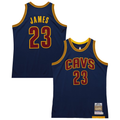Jamed C.Cavaliers #23 LeBron James Mitchell & Ness Navy Big & Tall 201516 Swingman Jerseys