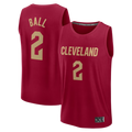 Jamed C.Cavaliers #2 Lonzo Ball Wine Fast Break Replica Jerseys - Icon Edition