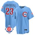 Jamed C.Cubs #23 Ryne Sandberg Player Light Blue 150th Anniversary Home Game Stitched Jerseys