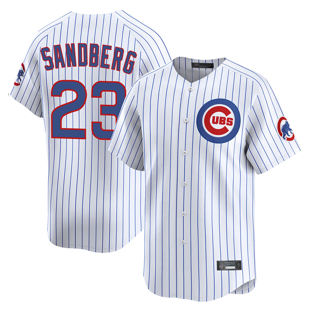 Jamed C.Cubs #23 Ryne Sandberg Player White Limited Home Game Stitched Jerseys