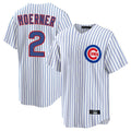 Jamed C.Cubs #2 Nico Hoerner Player White Game Home Stitched Jerseys