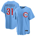 Jamed C.Cubs #31 Greg Maddux Player Light Blue Home Game Stitched Jerseys