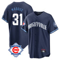 Jamed C.Cubs #31 Greg Maddux Player Navy 150th Anniversary City Connect Home Game Stitched Jerseys