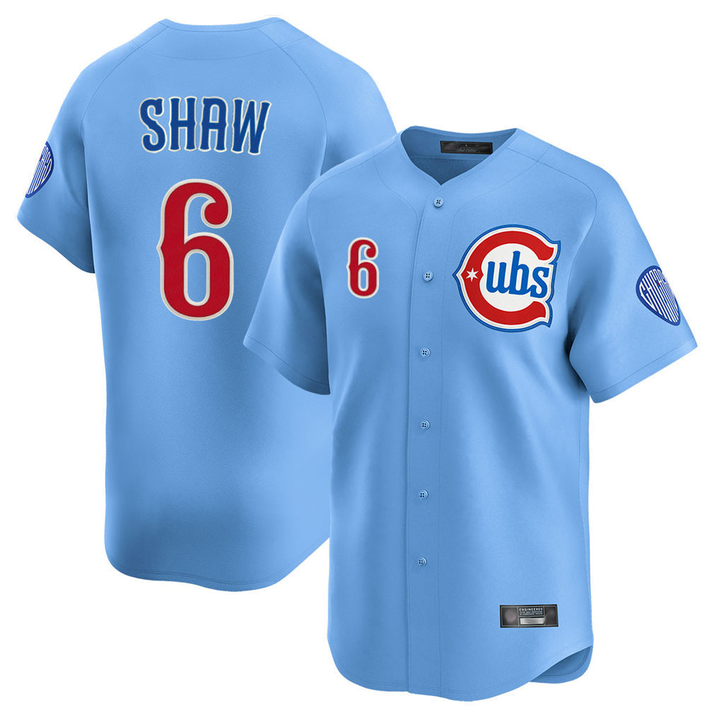 Jamed C.Cubs #6 Matt Shaw Player Light Blue Limited Home Stitched Jerseys