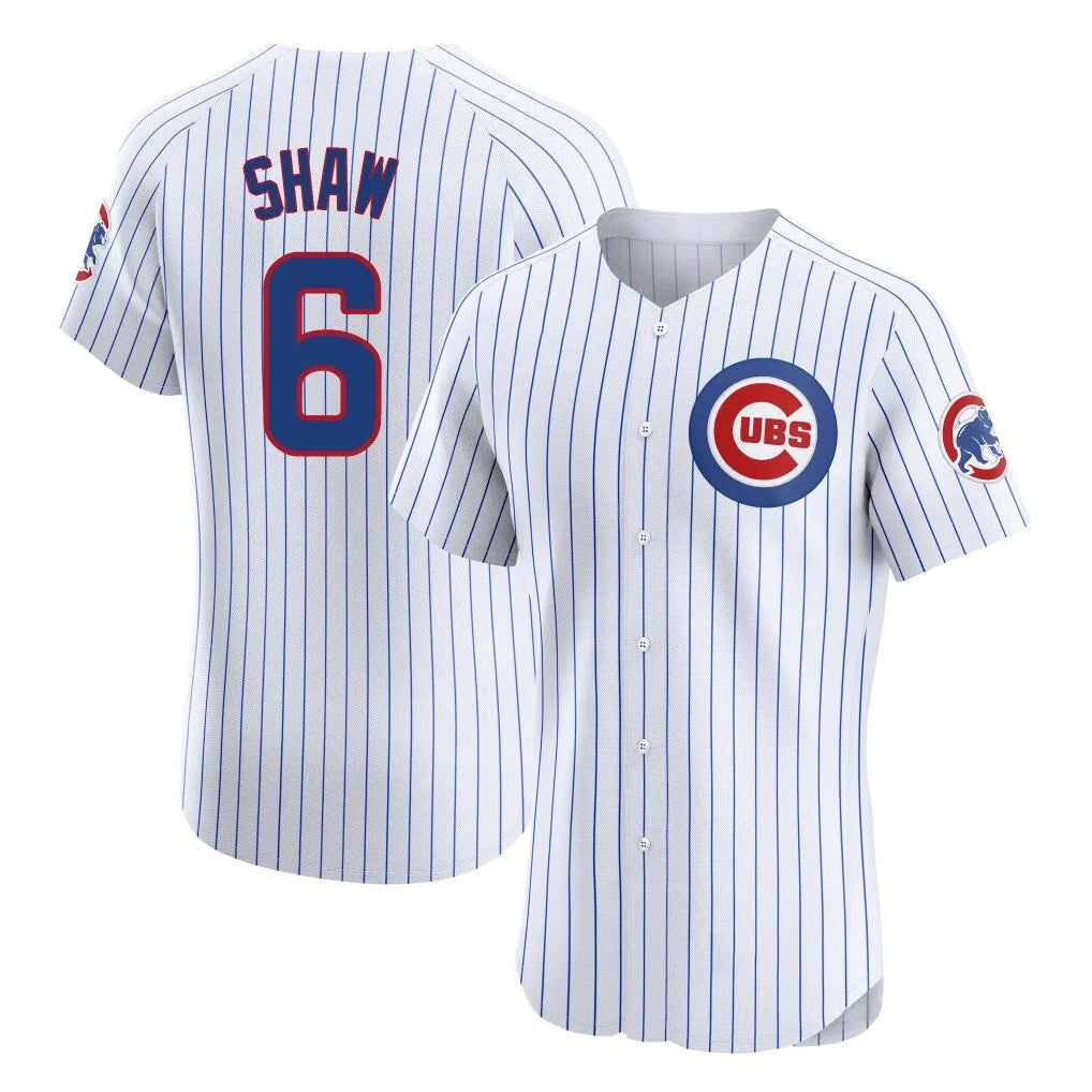 Jamed C.Cubs #6 Matt Shaw Player White Limited Elite Home Game Stitched Jerseys