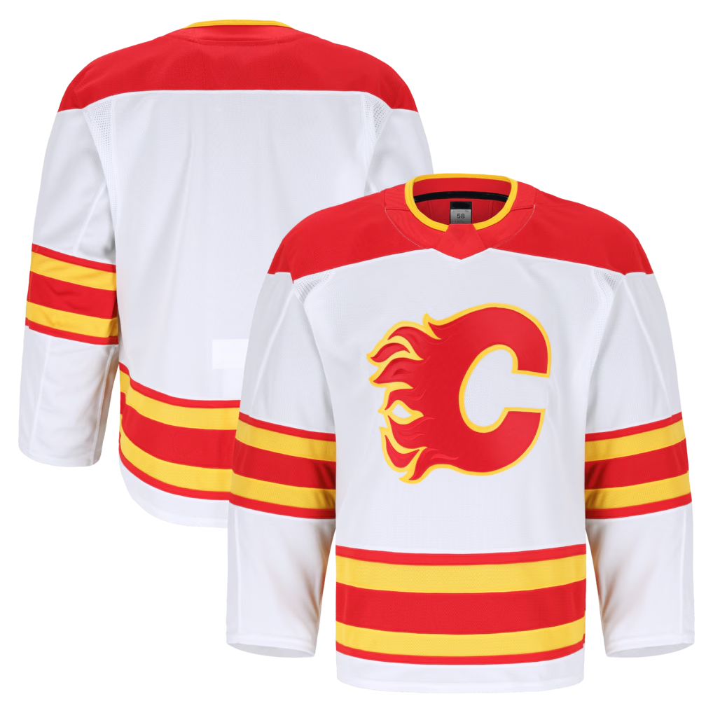 Jamed C.Flames White Away Authentic Pro Jerseys