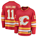Jamed C.Flames #11 Mikael Backlund Red Home Breakaway Player Jerseys