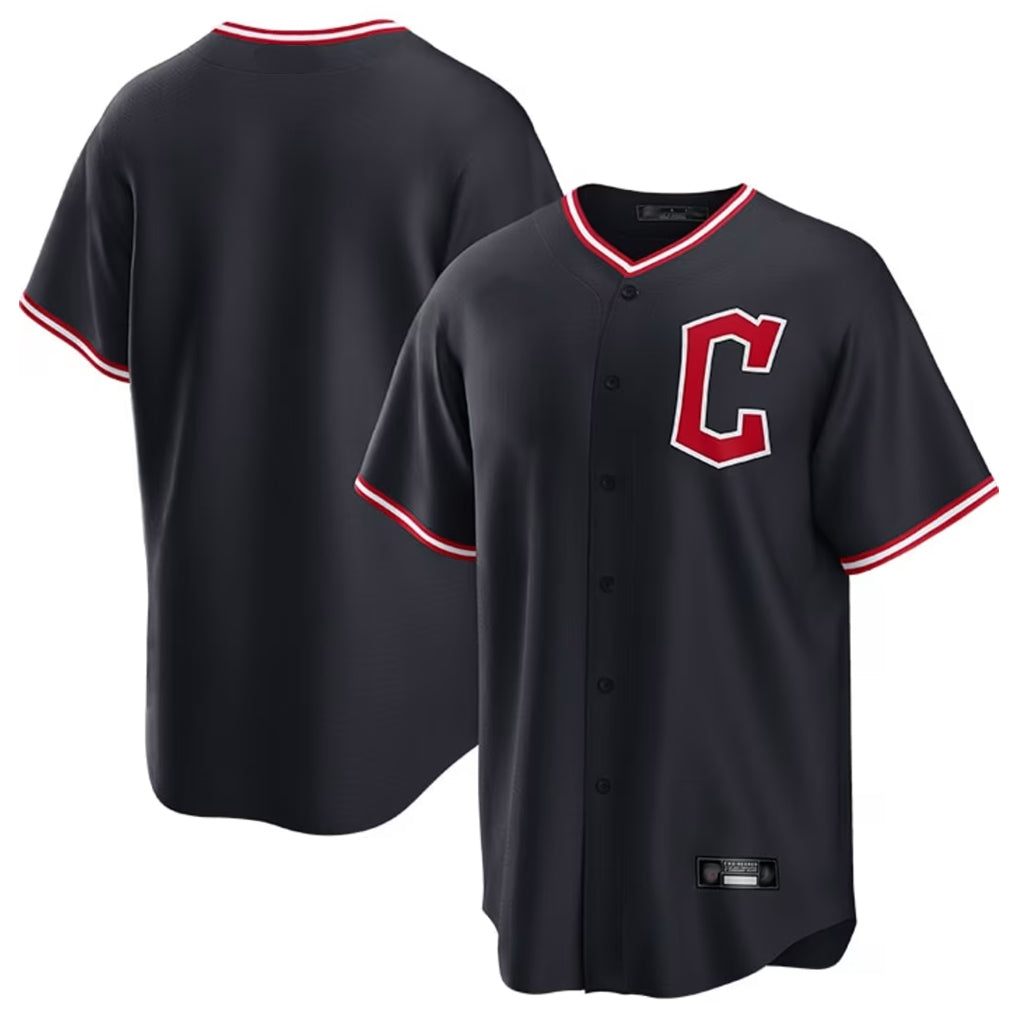 Jamed C.Guardians Navy Home Game Blank Player Stitched Jerseys