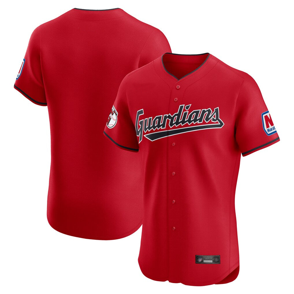 Jamed C.Guardians Red Limited Elite Home Blank Player Stitched Jerseys