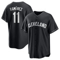 Jamed C.Guardians #11 Jose Ramirez Player Black Home Game Stitched Jerseys