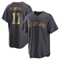 Jamed C.Guardians #11 Jose Ramirez Player Charcoal All-Star Limited Home Stitched Jerseys