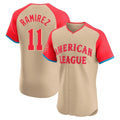 Jamed C.Guardians #11 Jose Ramirez Player Cream American League All-Star Limited Elite Home Stitched Jerseys