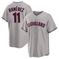 Jamed C.Guardians #11 Jose Ramirez Player Gray Game Home Stitched Jerseys