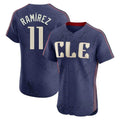 Jamed C.Guardians #11 Jose Ramirez Player Navy City Connect Limited Elite Home Stitched Jerseys