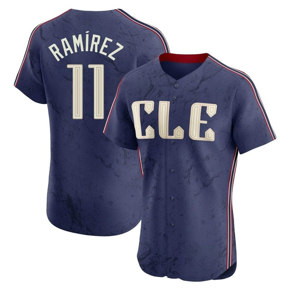 Jamed C.Guardians #11 Jose Ramirez Player Navy City Connect Limited Elite Home Stitched Jerseys