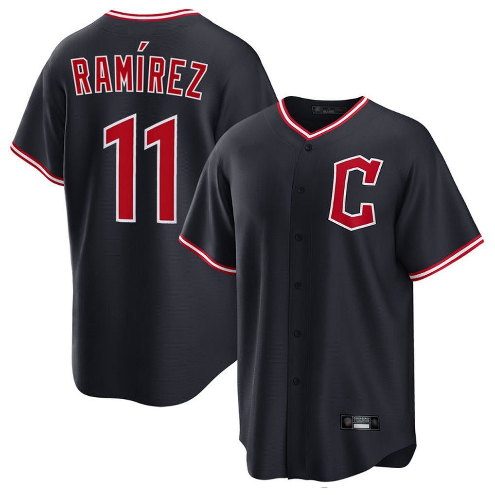 Jamed C.Guardians #11 Jose Ramirez Player Navy Home Game Stitched Jerseys