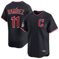 Jamed C.Guardians #11 Jose Ramirez Player Navy Limited Home Stitched Jerseys